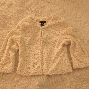 Mason Thomas Jacket in off white faux fur